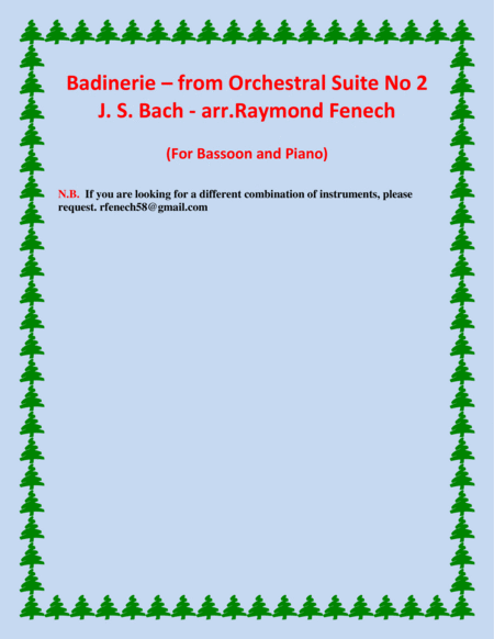 Badinerie - J.S.Bach - for Bassoon and Piano image number null