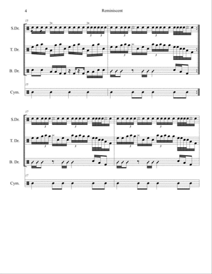 Reminiscent Drum Set scores gallery preview page 4