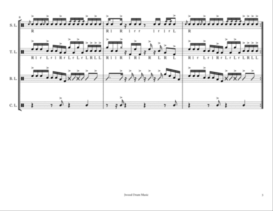 Drumline Cadence Marching Band Collection Marching Band scores gallery preview page 6