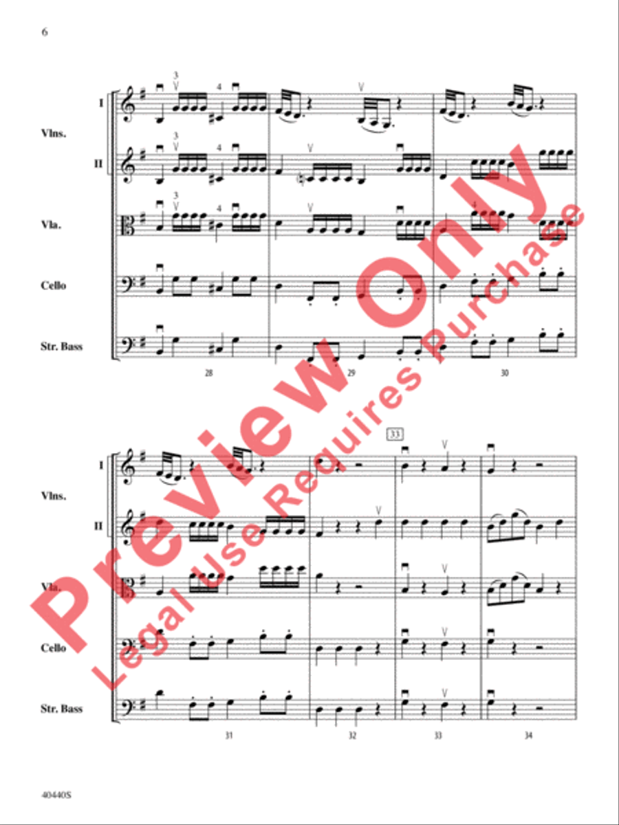 Symphony No. 29, K. 201 String Orchestra scores gallery preview page 7