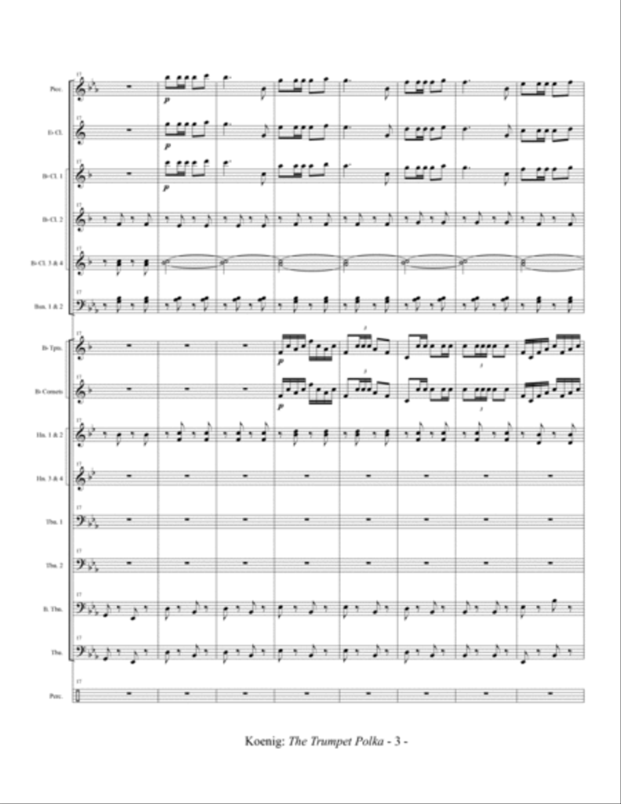 The Trumpet Polka Concert Band scores gallery preview page 6