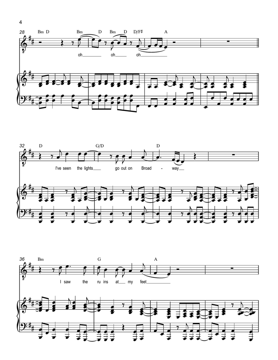 Miami 2017 (Seen The Lights Go Out On Broadway) Piano, Vocal scores gallery preview page 4