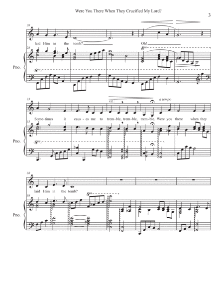 Were You There When They Crucified My Lord? (Alto or mezzo-soprano solo and piano)