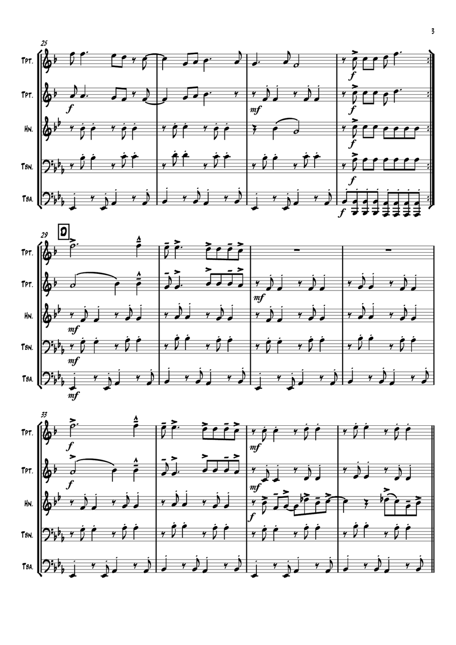 Hang On Sloopy Brass Ensemble scores gallery preview page 5