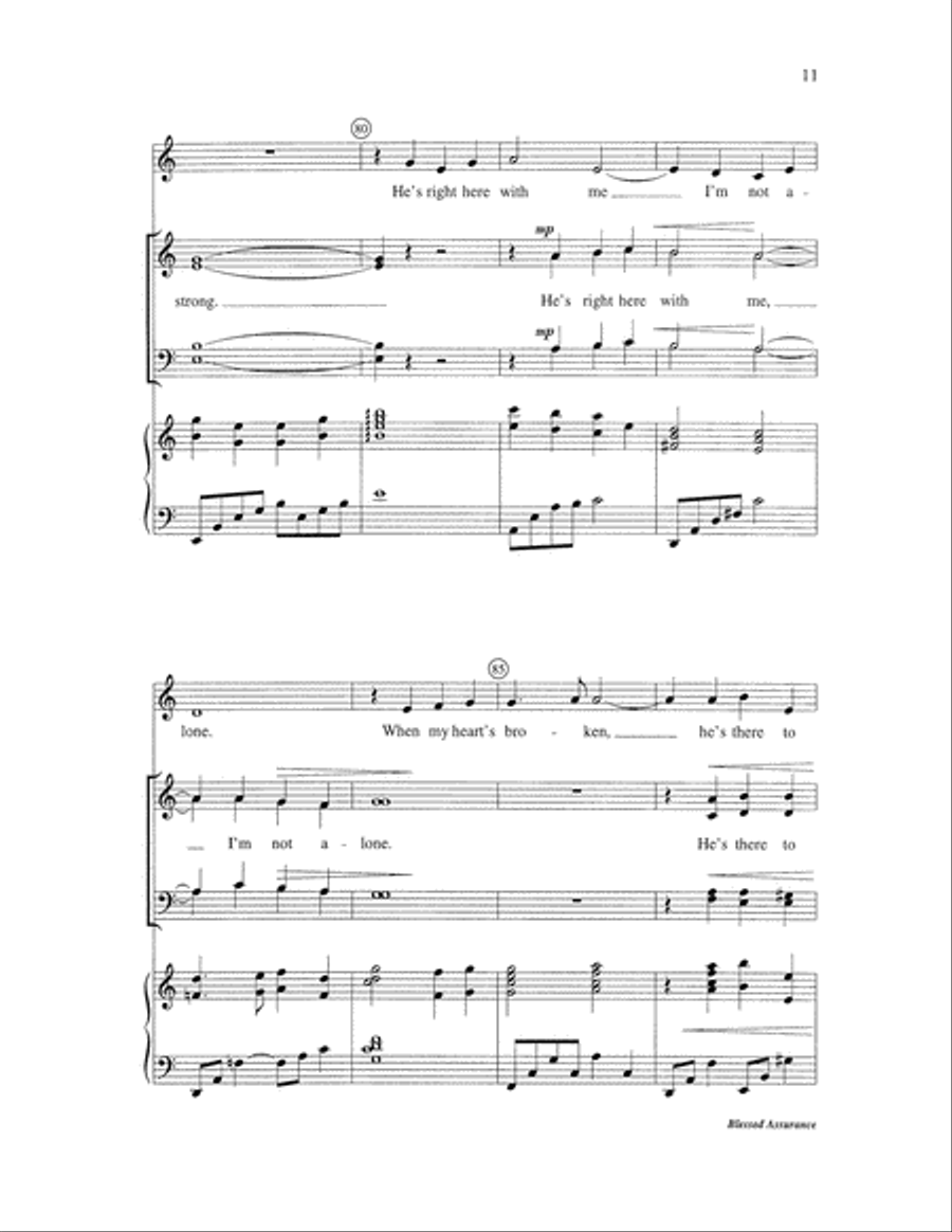 Blessed Assurance Blessed Assurance 4-Part scores gallery preview page 11