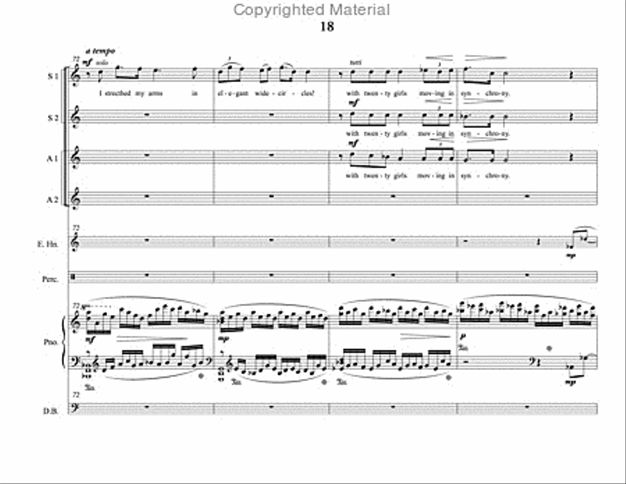 Song of Summer (choral score) SSAA scores gallery preview page 19