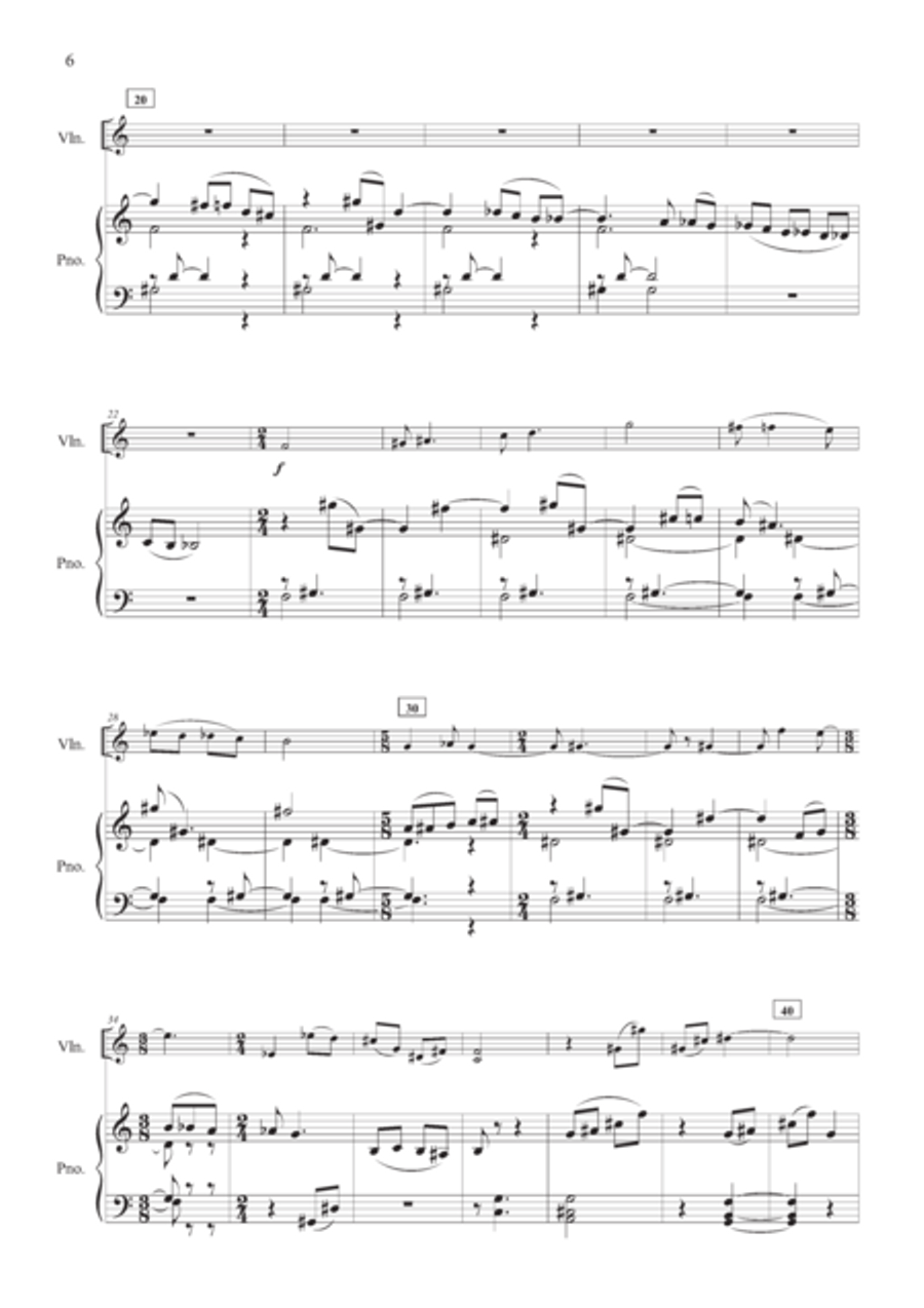 Sonata No. 6 (Violin y Piano) Violin Solo scores gallery preview page 3