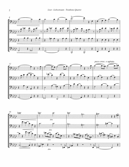 Liebestraum for Trombone Quartet