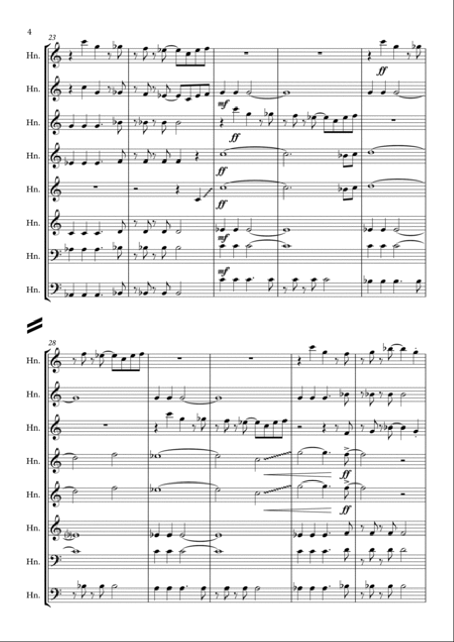 MEGALOVANIA (from Undertale) Horn Solo scores gallery preview page 4