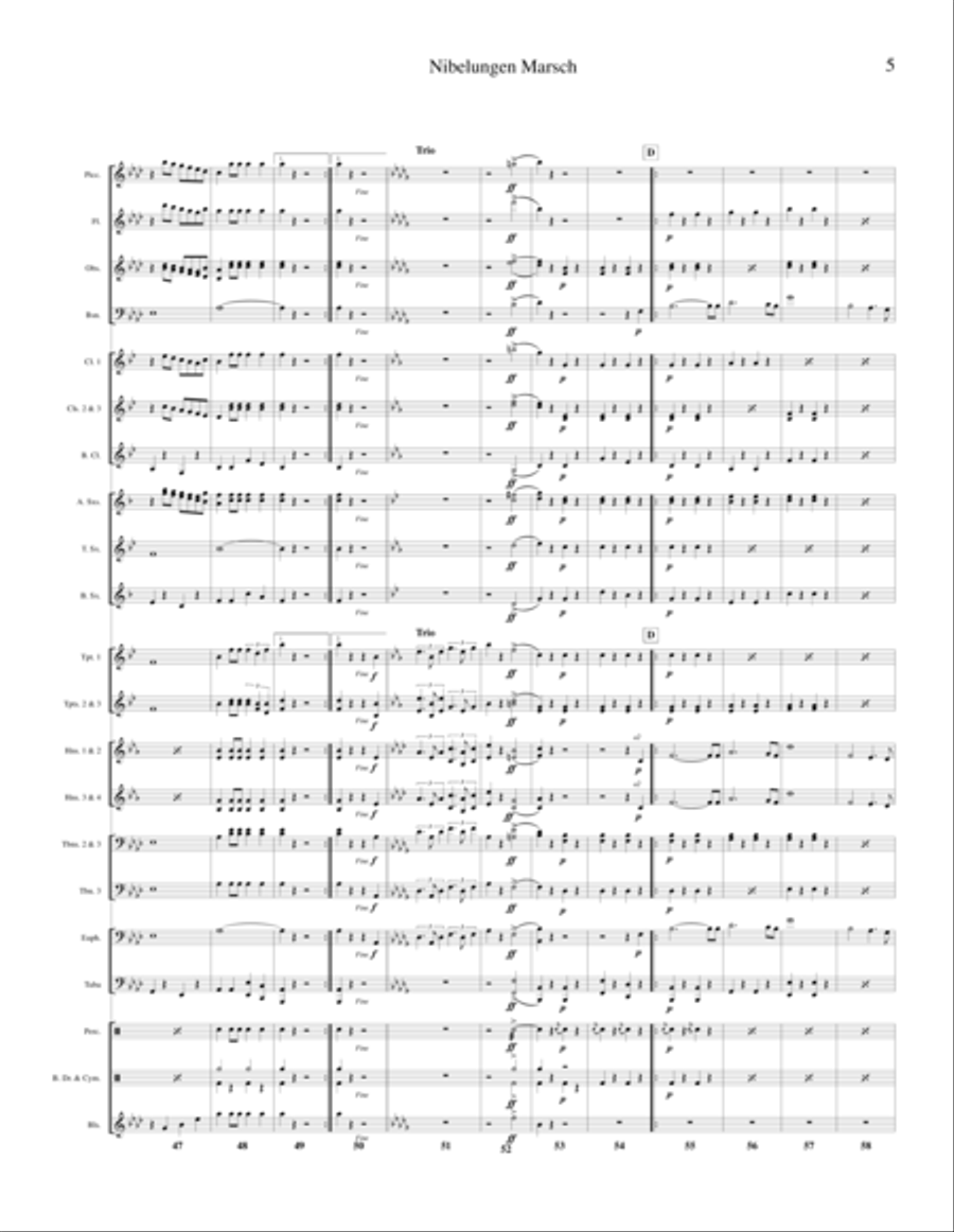 Nibelungen March Concert Band scores gallery preview page 5
