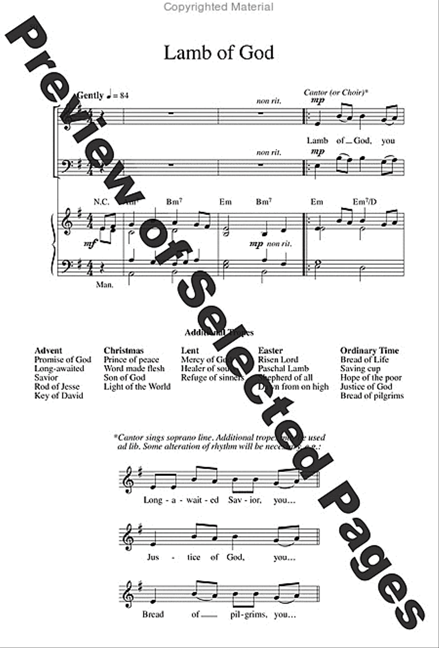 Mass of the Angels and Saints - Choral / Accompaniment Edition 3-Part scores gallery preview page 28