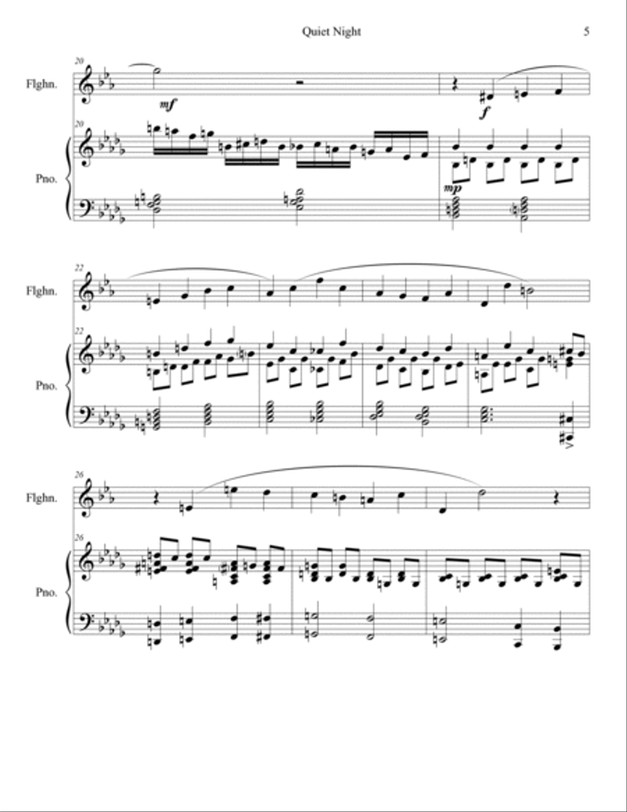 Quiet Night Flugelhorn scores gallery preview page 6