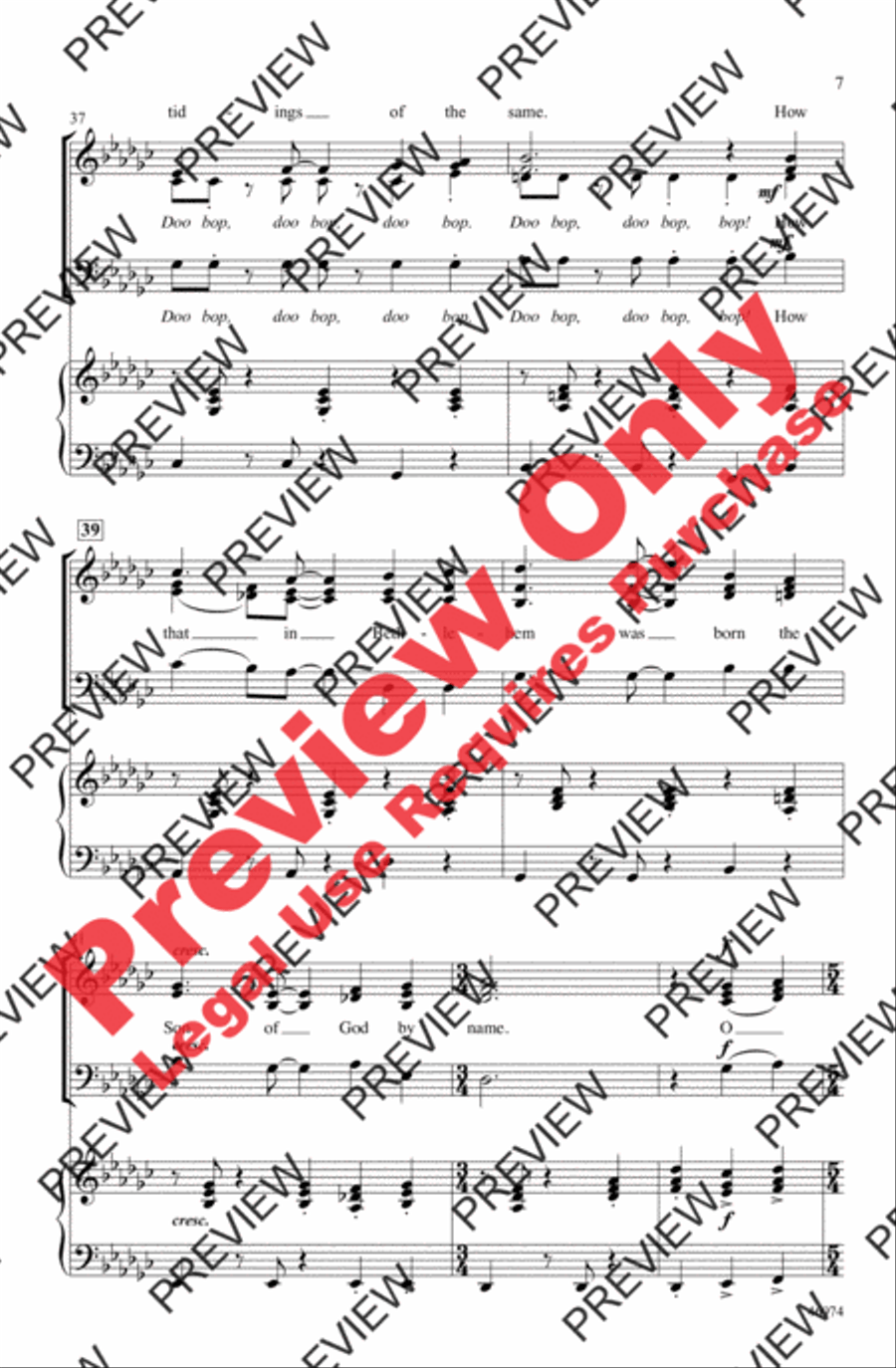God Rest Ye Merry, Gentlemen 3-Part scores gallery preview page 7