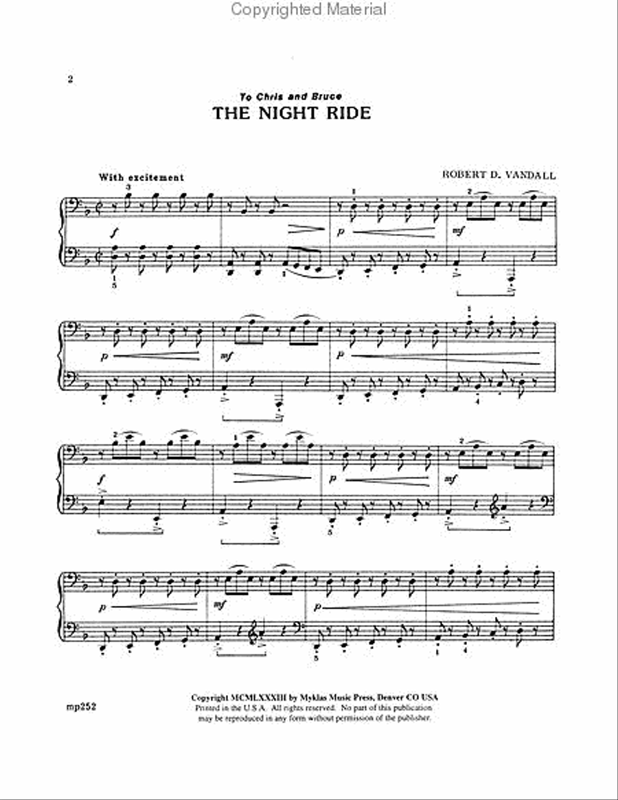 The Night Ride Easy Piano scores gallery preview page 2
