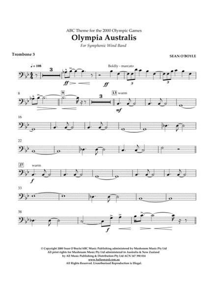 Olympia Australis (Symphonic Wind Band) - Trombone 3