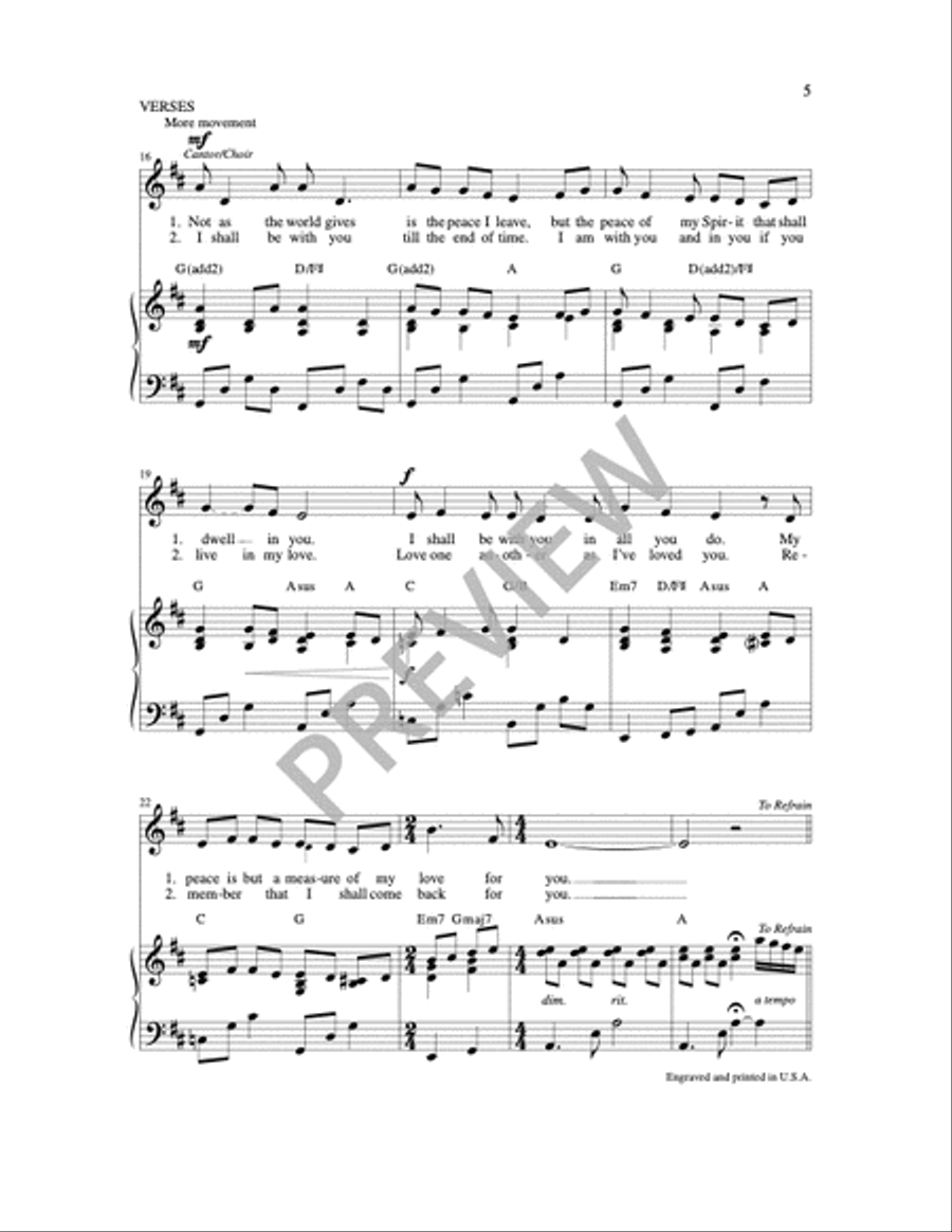 Peace Peace 4-Part scores gallery preview page 6