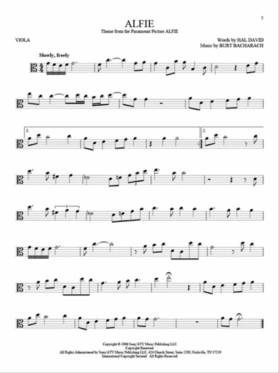 101 Movie Hits for Viola 101 Movie Hits for Viola Viola Solo scores gallery preview page 4