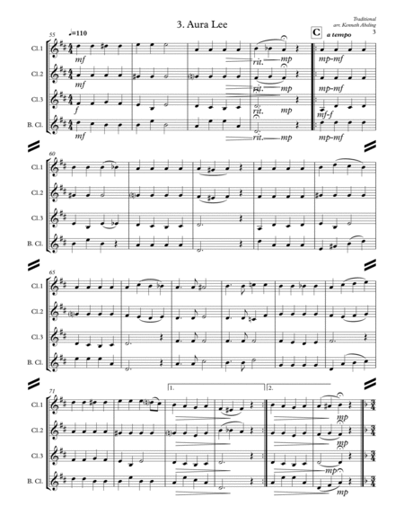Americana Barbershop Quartet Collection (for Clarinet Quartet) image number null