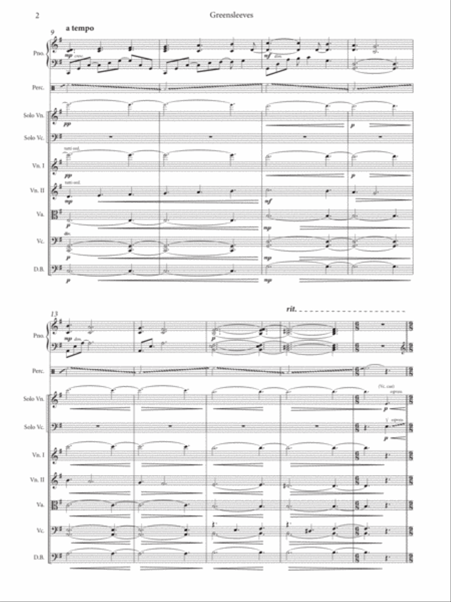 Greensleeves Greensleeves Chamber Orchestra scores gallery preview page 4