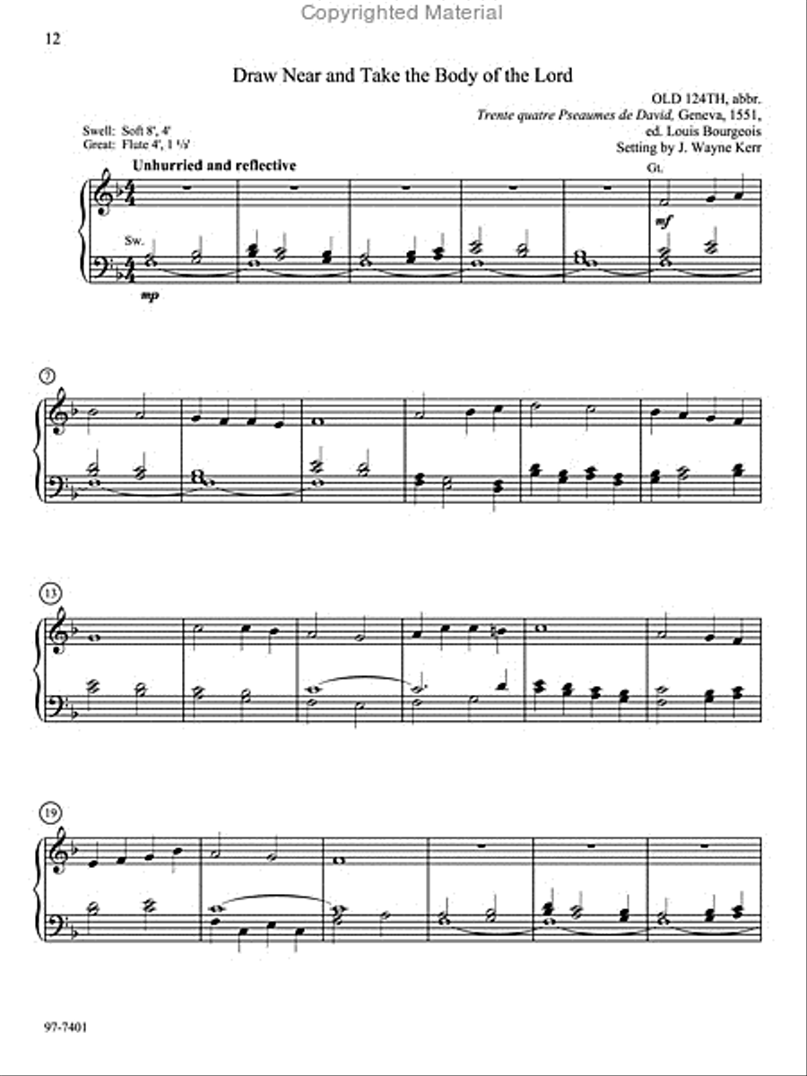 This Wondrous Mystery: Ten Preludes on Communion Hymns for Manuals Organ scores gallery preview page 10