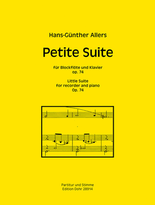 Petite Suite für Blockflöte und Klavier op. 74