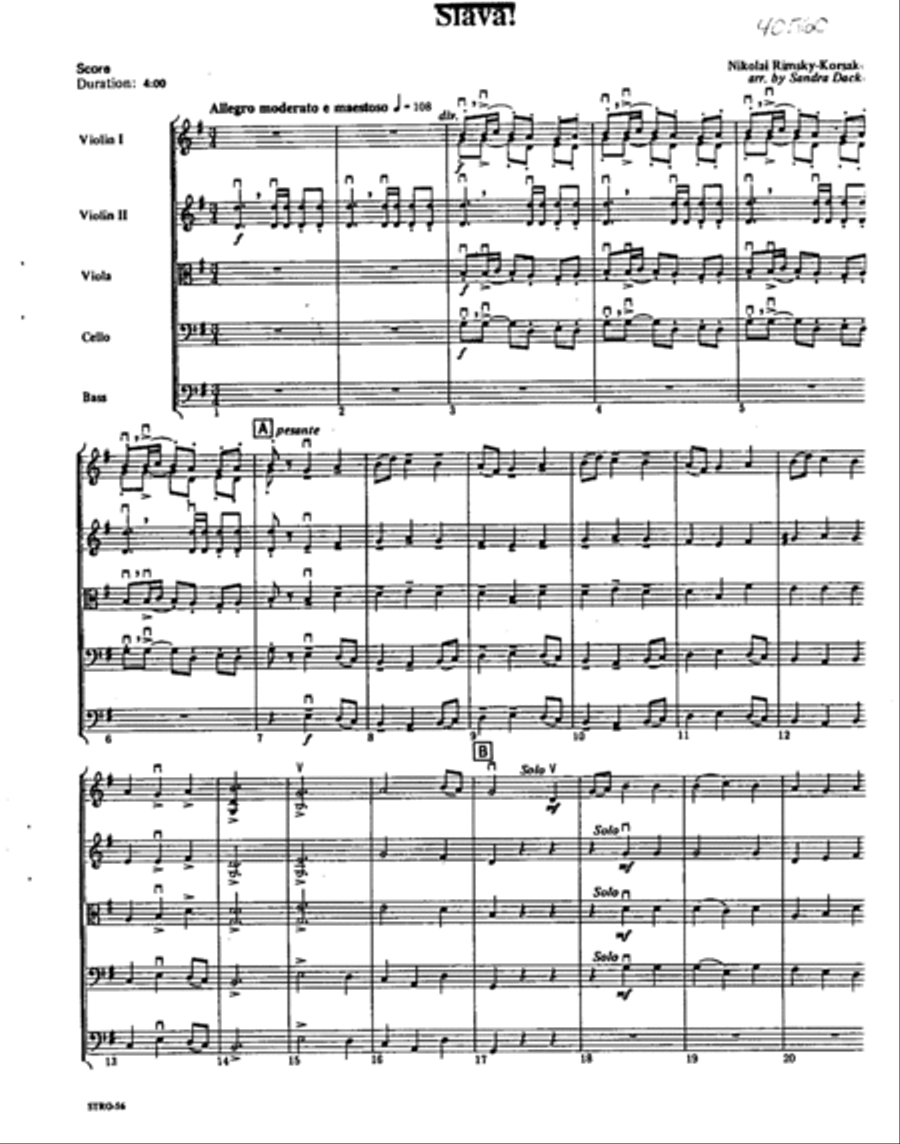 Slava! (Glory) Orchestra scores gallery preview page 2