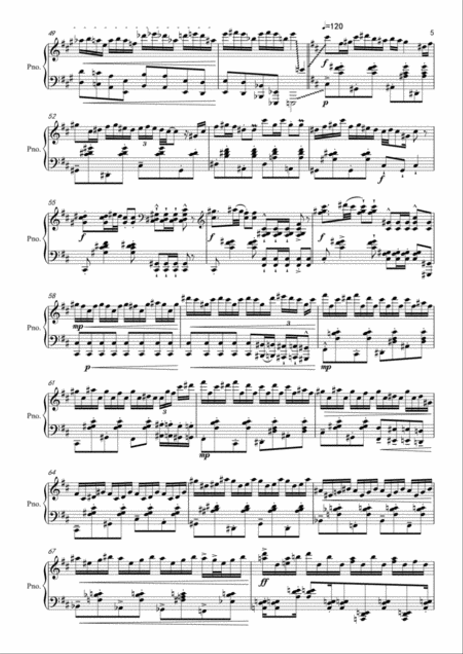 The loess Sentimen Piano Solo scores gallery preview page 5
