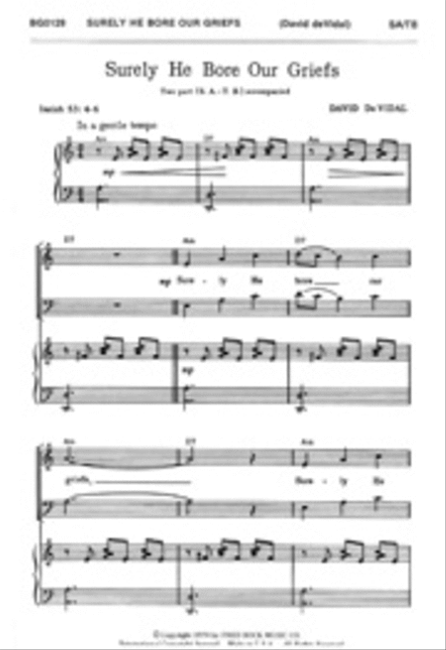 Surely He Bore Our Griefs 4-Part scores gallery preview page 1