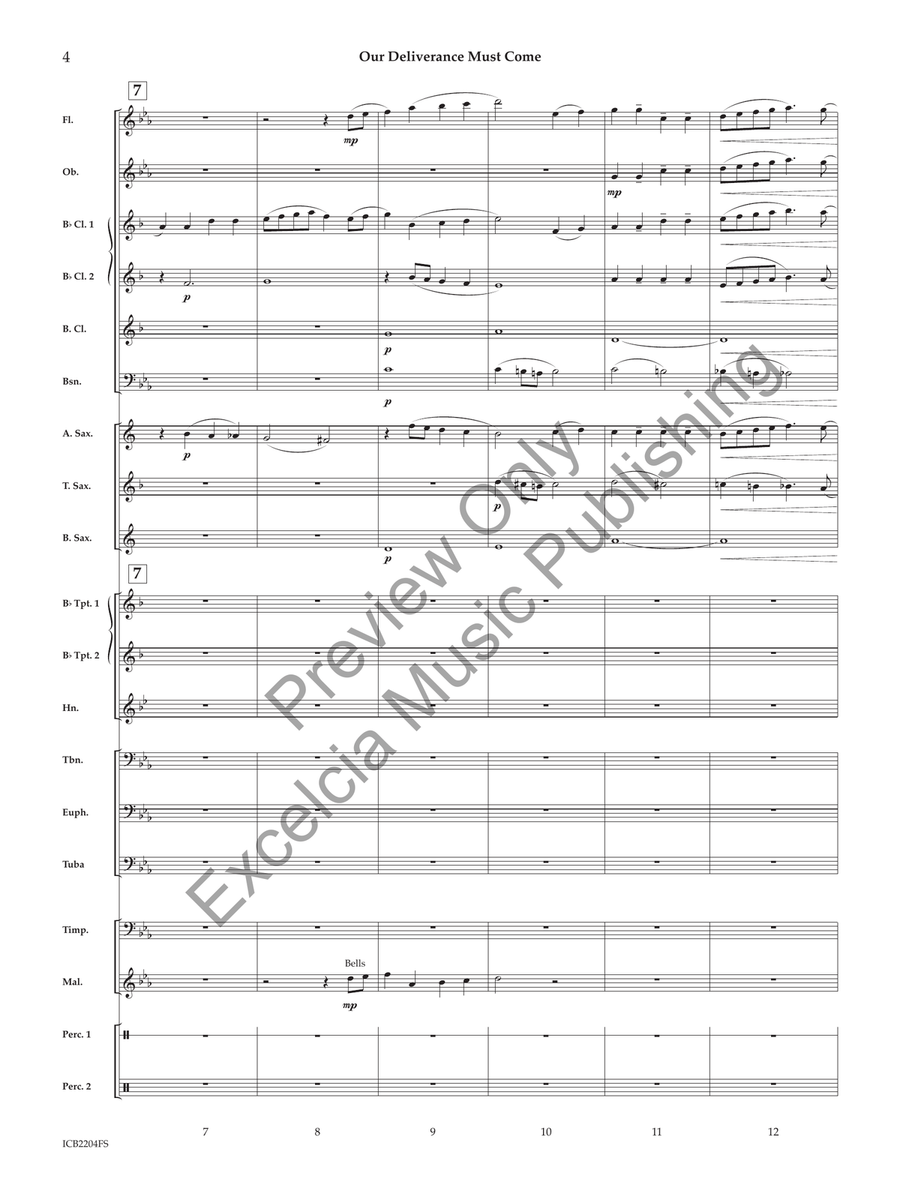 Our Deliverance Must Come (Score) Concert Band scores gallery preview page 5