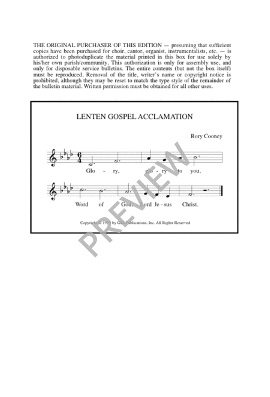 Glory to You, Word of God 4-Part scores gallery preview page 9