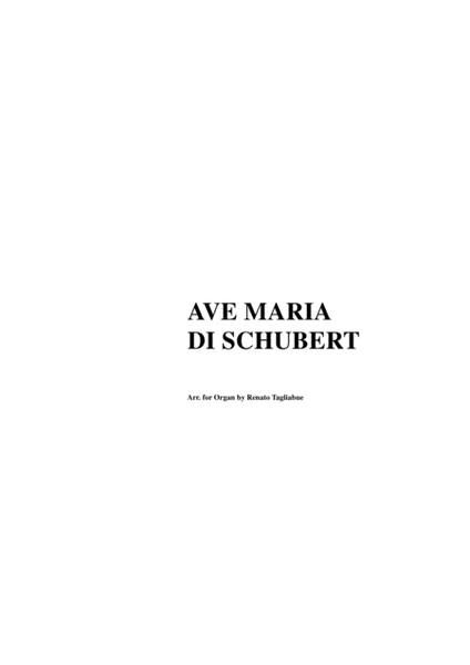 AVE MARIA by SCHUBERT - Arr. for Organ 3 staff - Arpeggiated accompaniment image number null