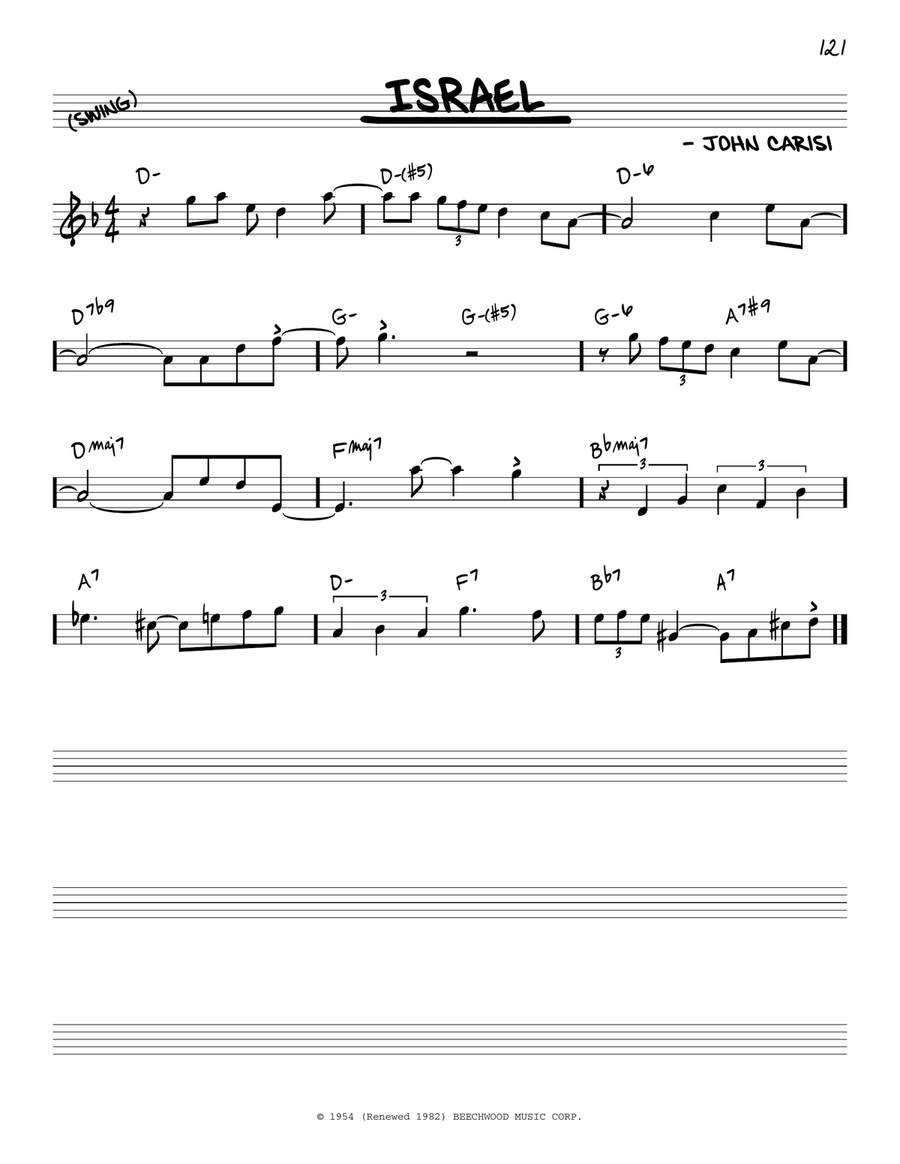 Israel Israel Piano scores gallery preview page 1