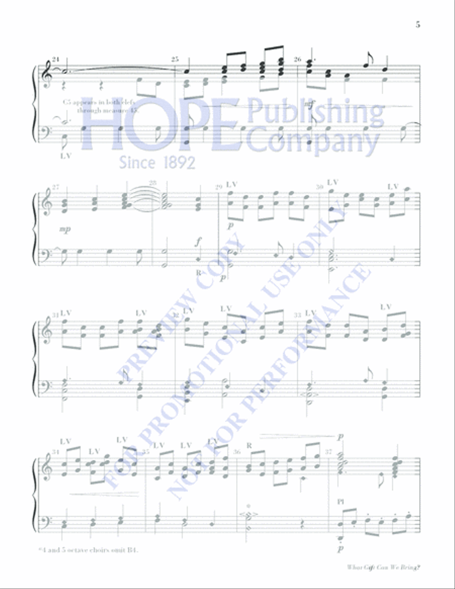 What Gift Can We Bring What Gift Can We Bring 5-Octaves scores gallery preview page 5