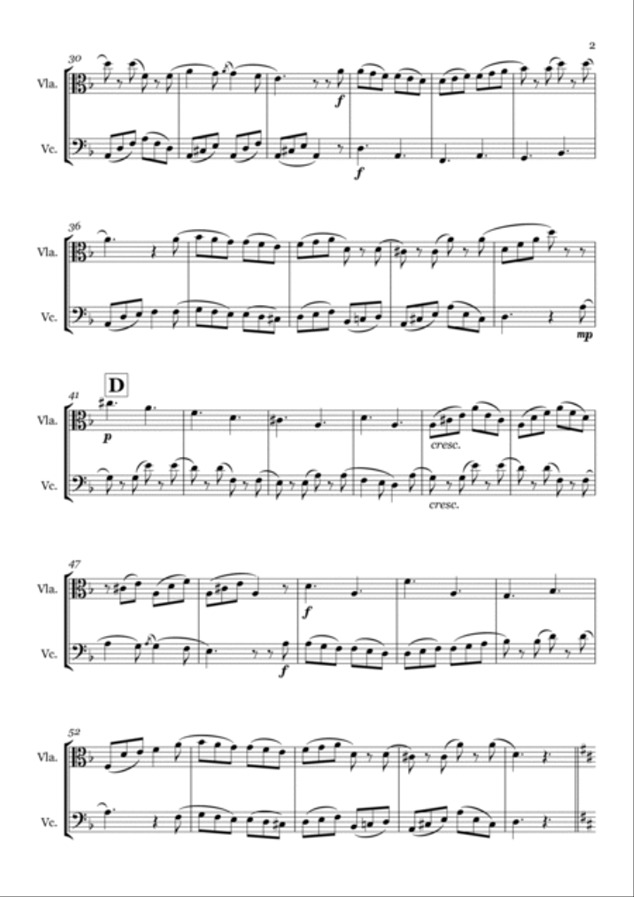 Tarantelle Op. 100 - Viola & Cello Duet String Duet scores gallery preview page 3