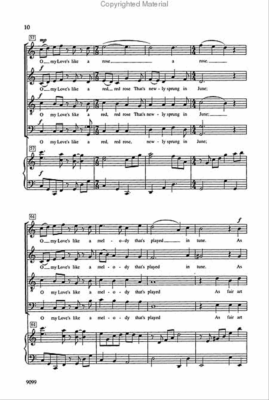 A Red, Red Rose A Red, Red Rose 4-Part scores gallery preview page 3