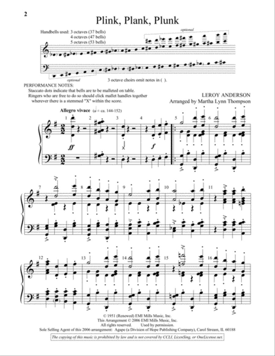 Plink, Plank, Plunk 5-Octaves scores gallery preview page 2