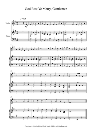 Book cover for God Rest Ye Merry, Gentlemen (Violin + Piano)