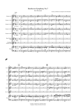 Beethoven Symphony No.7 (slow movement) for Beginning Clarinet Choir