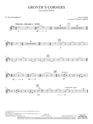 Grover's Corners (from Our Town) (arr. Robert Longfield) - Eb Alto Saxophone 2