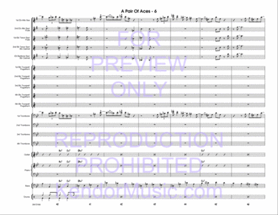 Pair Of Aces, A (Full Score) Jazz Ensemble scores gallery preview page 7