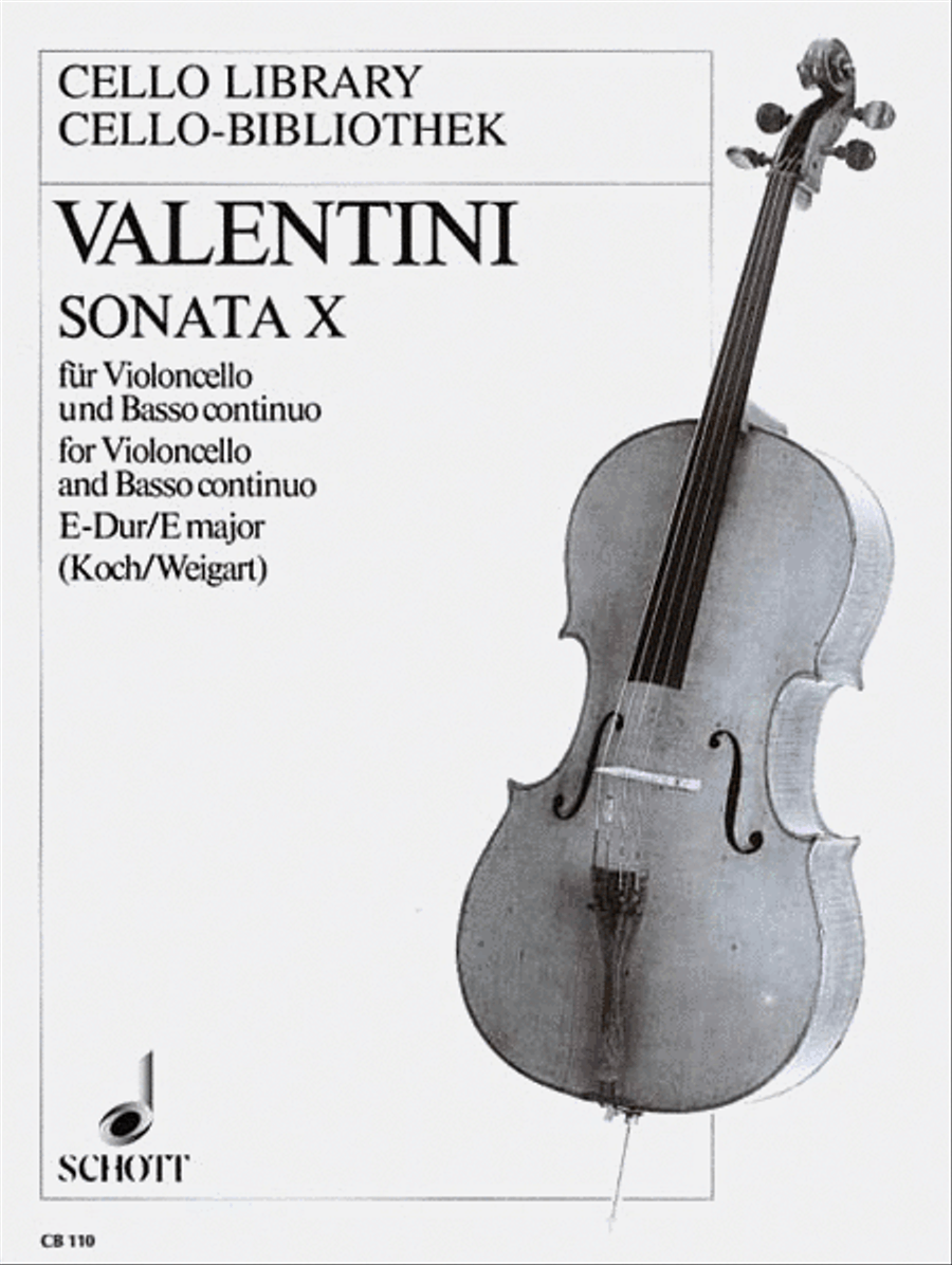 Sonata No. 10 in E Major Cello scores gallery preview page 1