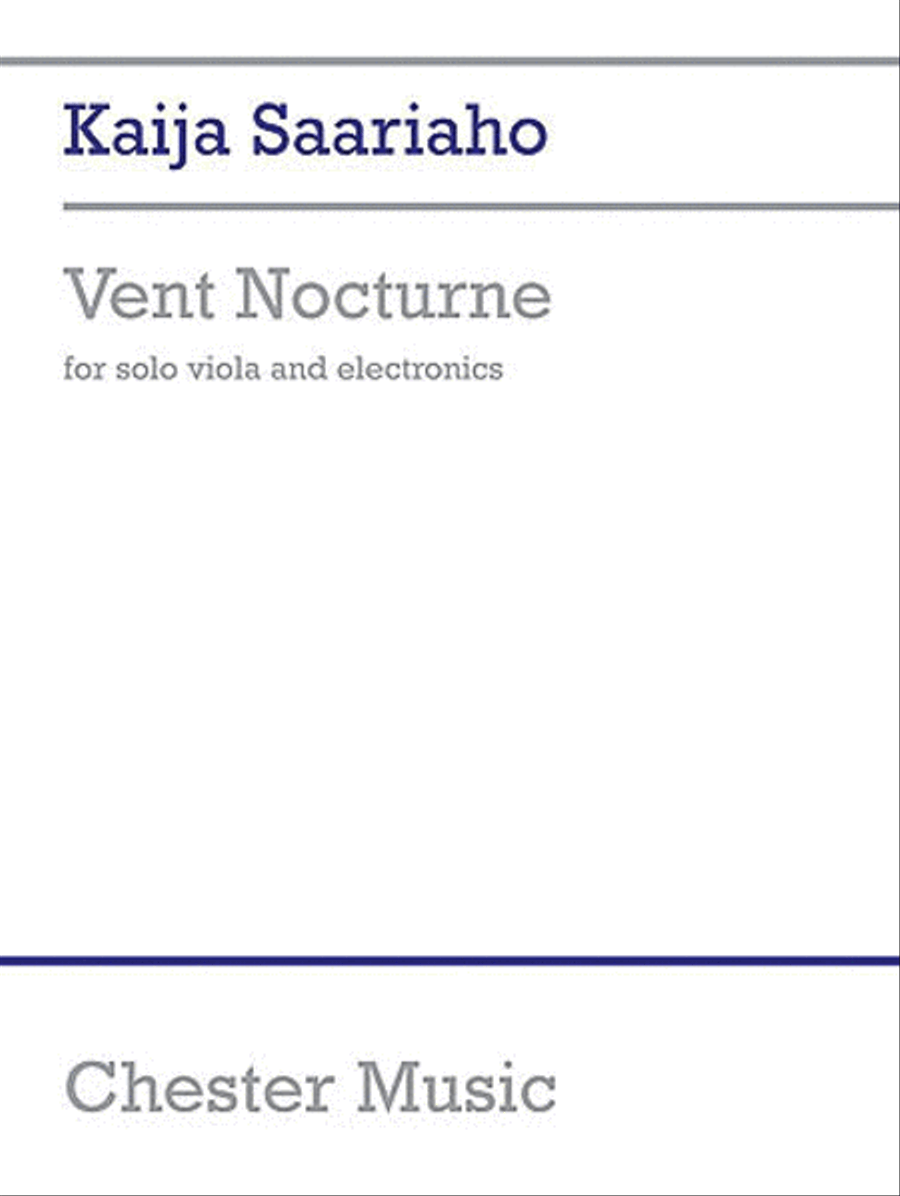 Kaija Saariaho: Vent Nocturne Viola Solo scores gallery preview page 1