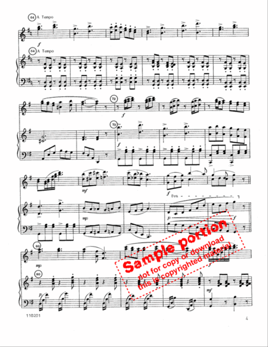 Hymn Fantasy (acc) Flute Duet scores gallery preview page 4