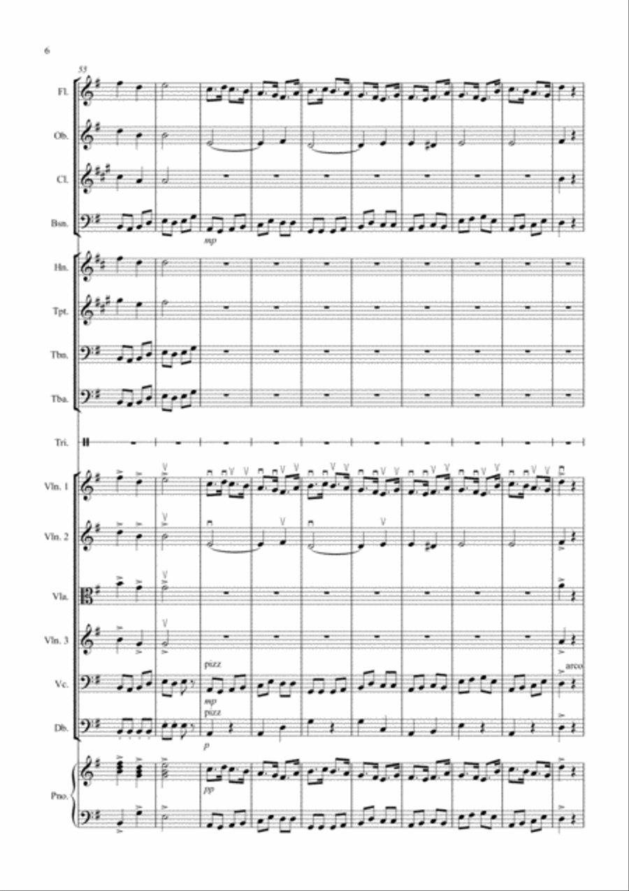 March (fantasia from Nutcracker) for School Orchestra Full Orchestra scores gallery preview page 6