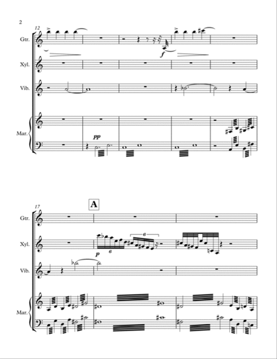 Etude for Four Etude for Four Acoustic Guitar scores gallery preview page 3