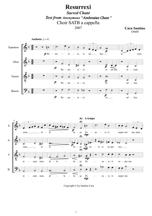Resurrexi - Sacred Chant for Choir SATB a cappella
