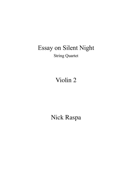 Essay on Silent Night - (string quartet) Violin 2 part image number null