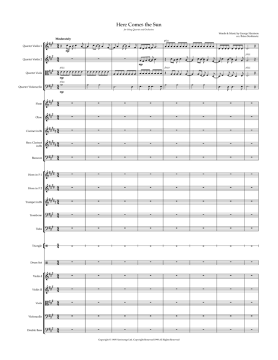 Here Comes The Sun Full Orchestra scores gallery preview page 3