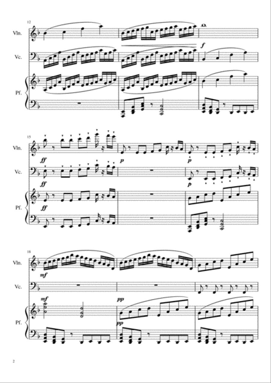TRIO NUMERO 1 Piano Trio scores gallery preview page 2