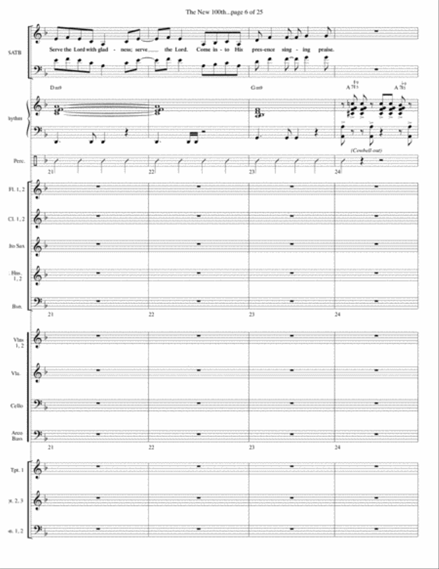 The New 100th--full score and parts 4-Part scores gallery preview page 6
